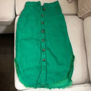 Anthropologie statement midi skirt